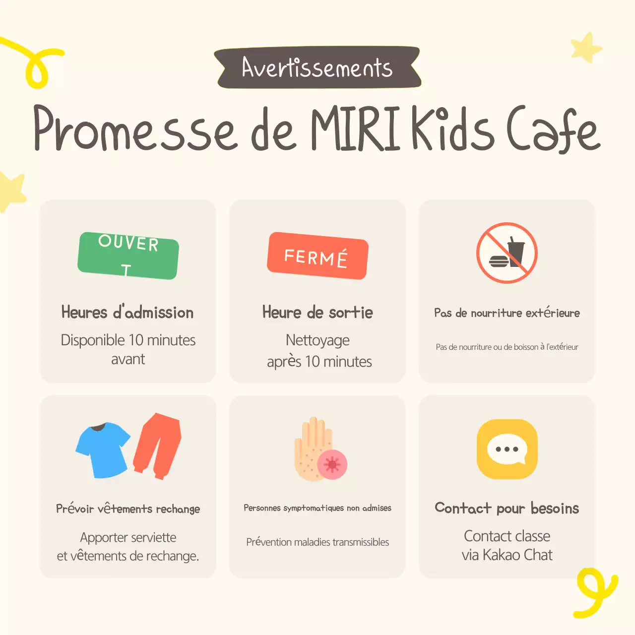 Promouvoir les cafés pour enfants d'Ivory