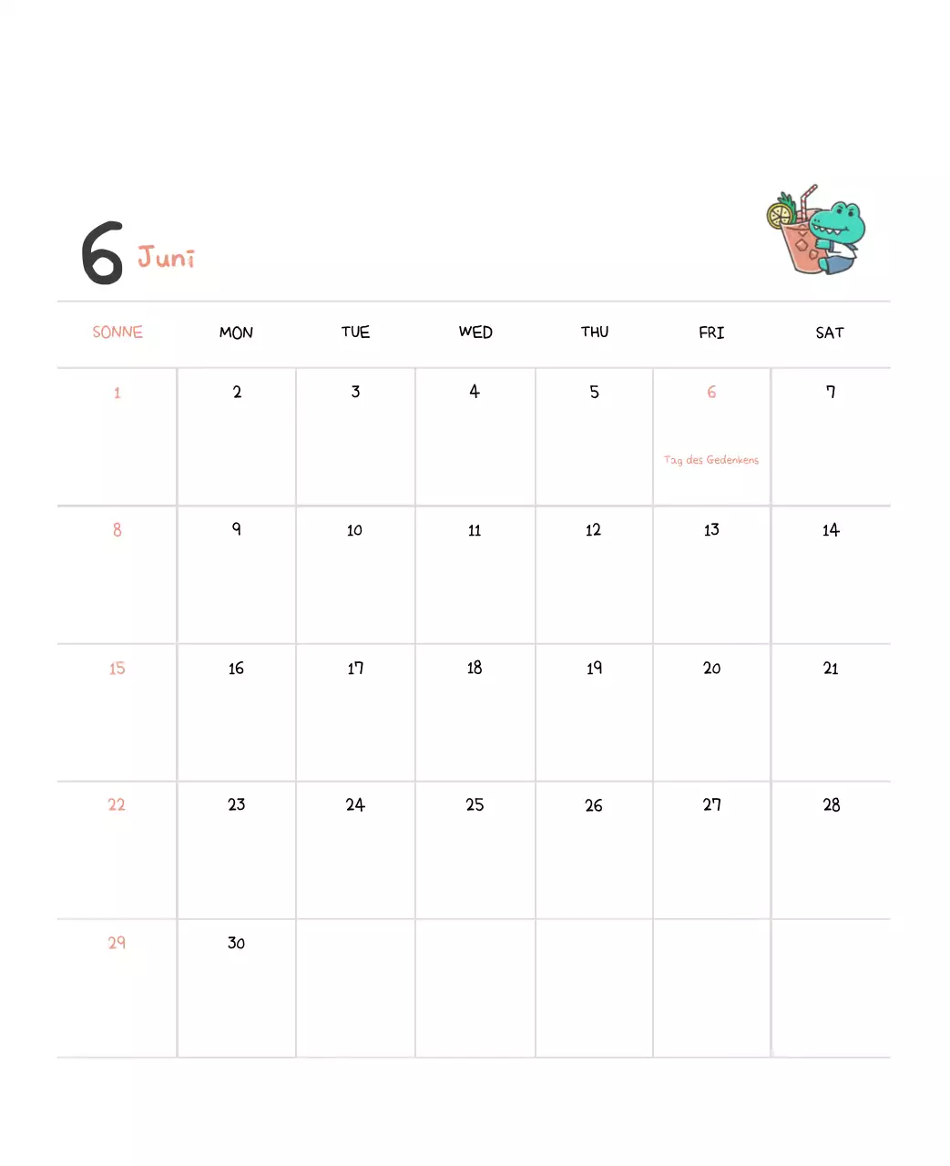 Ein Kalender mit einem niedlichen Ago-Illustrationskonzept