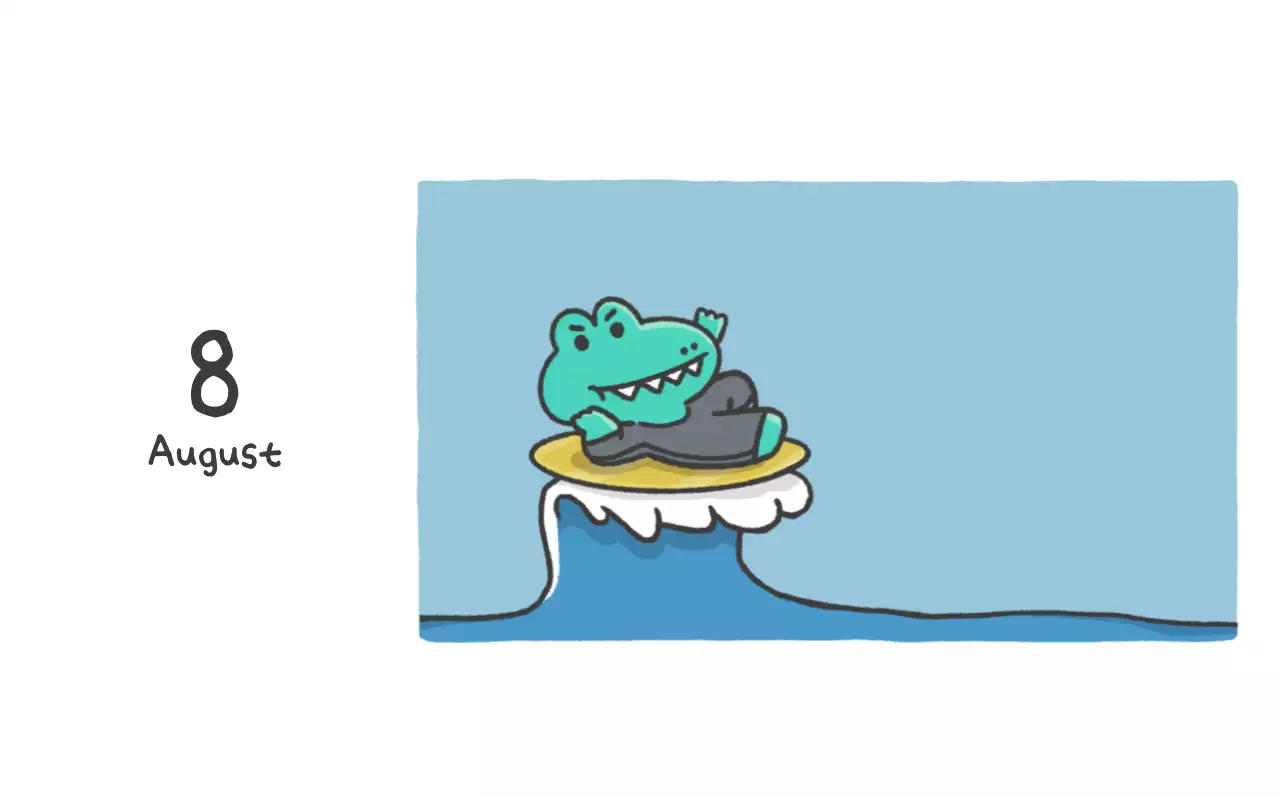 Ein Kalender mit einem niedlichen Ago-Illustrationskonzept