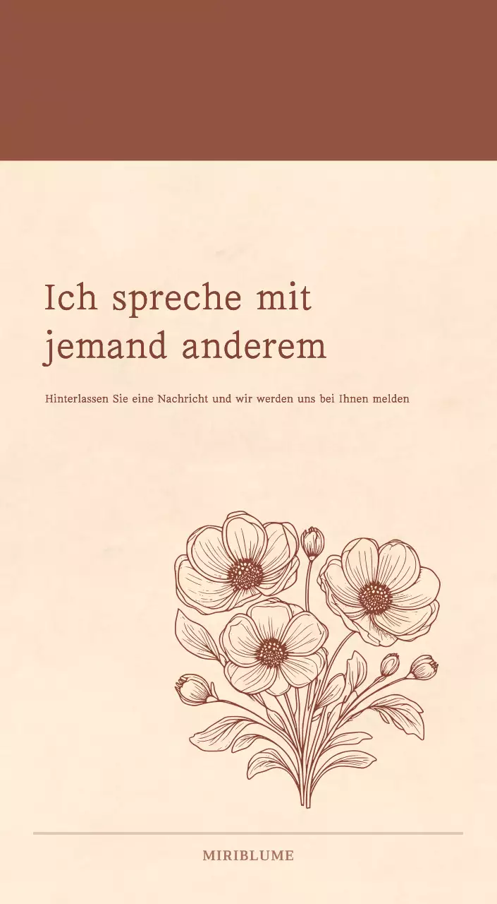 Ein sentimentaler Blumenkalender in hellbraunem und braunem Wollpapierkonzept