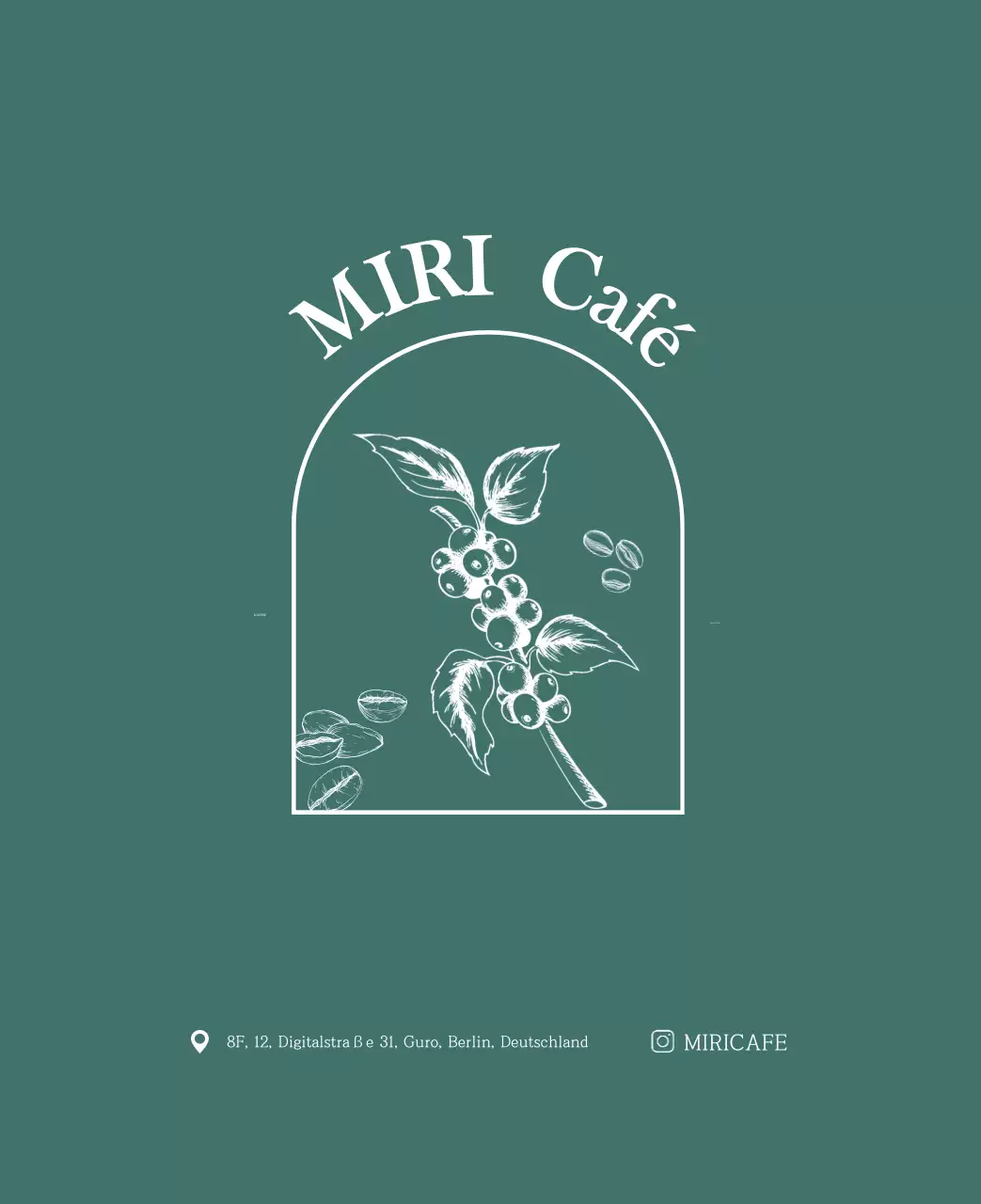 Ein moderner Café-Kalender mit Empfehlungen für das Getränk des Monats