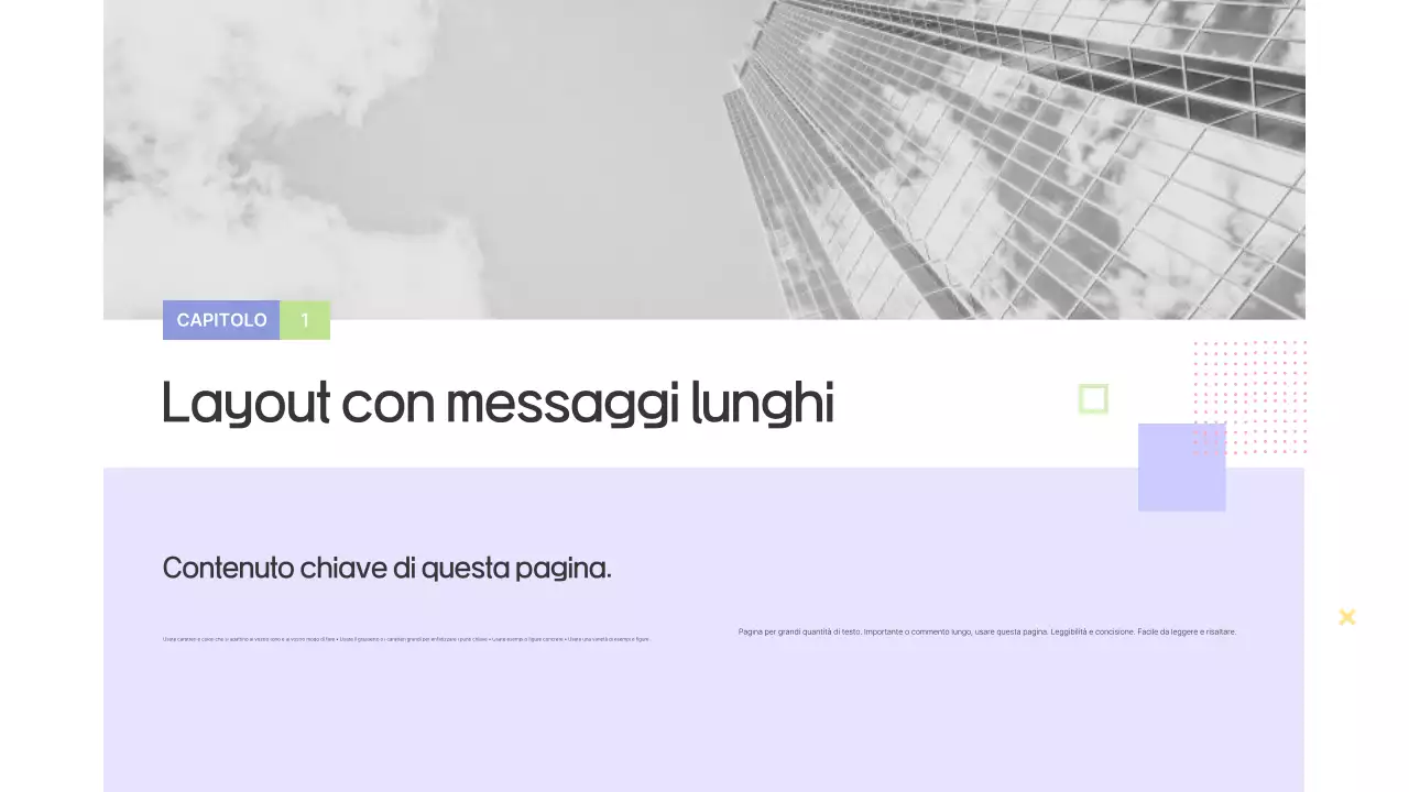 Prospetto con forme semplici in viola e grigio