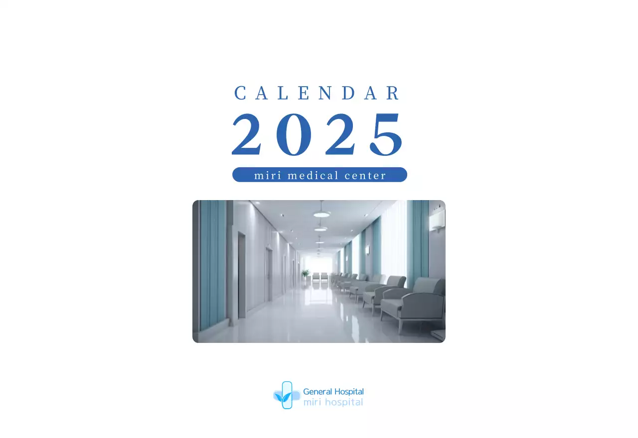 Kalender Rumah Sakit Modern Biru