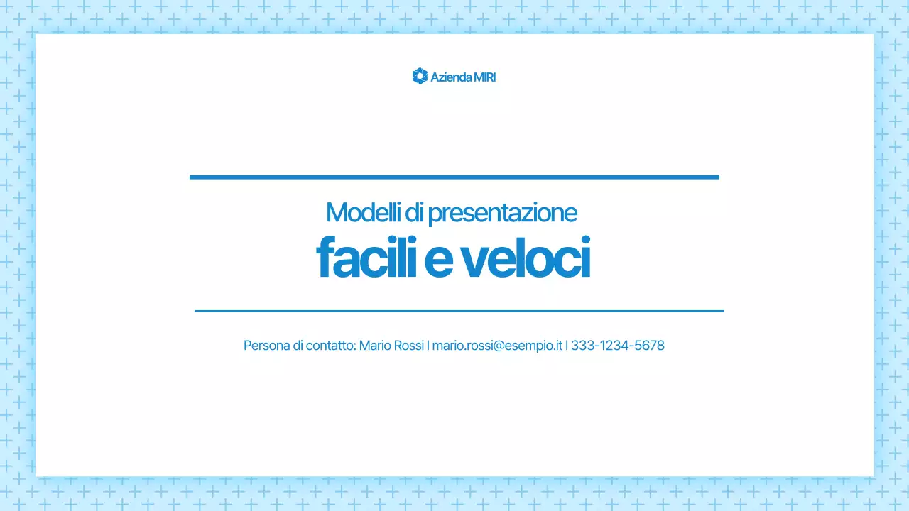 Annunci di presentazione moderni blu