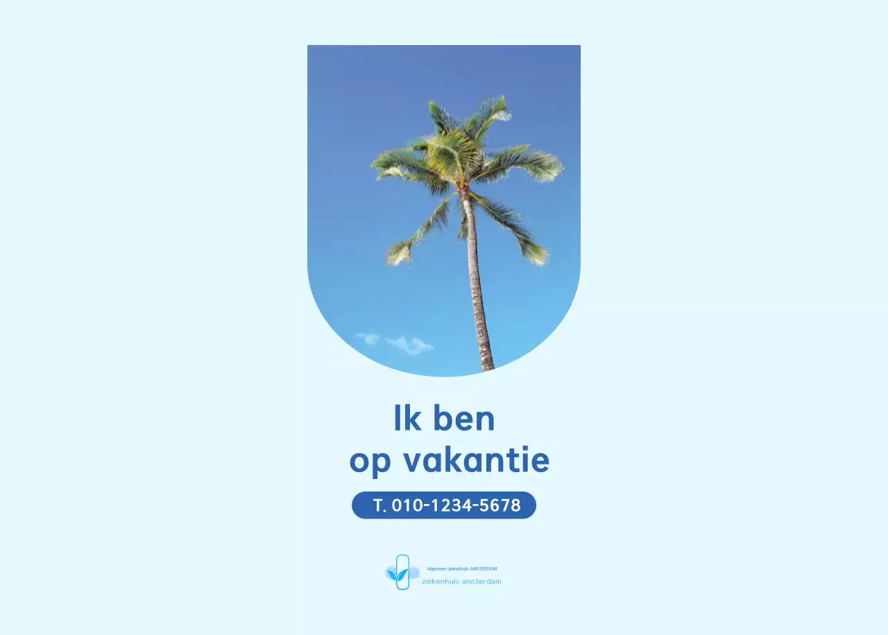 Blauwe moderne ziekenhuiskalender