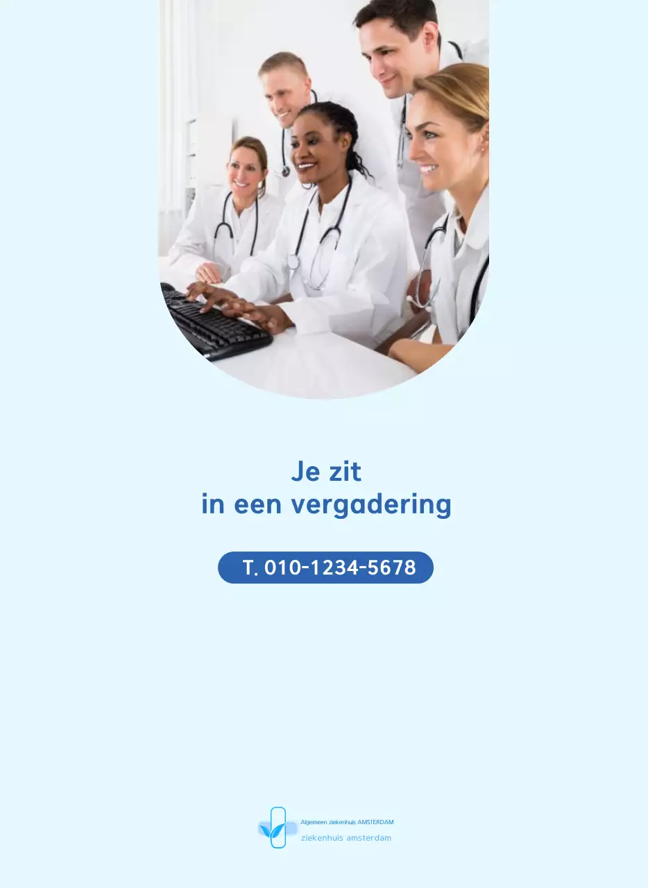 Blauwe moderne ziekenhuiskalender