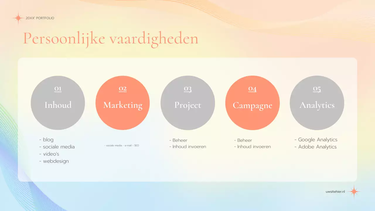 pastel elegante marketing portfolio