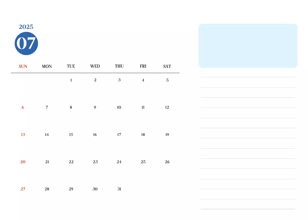 Kalender Rumah Sakit Modern Biru