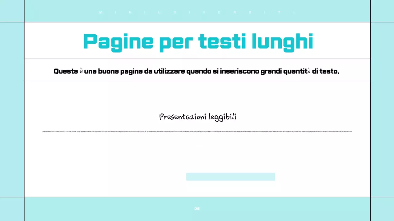 Presentazioni pulite e facili da modificare in bianco e azzurro