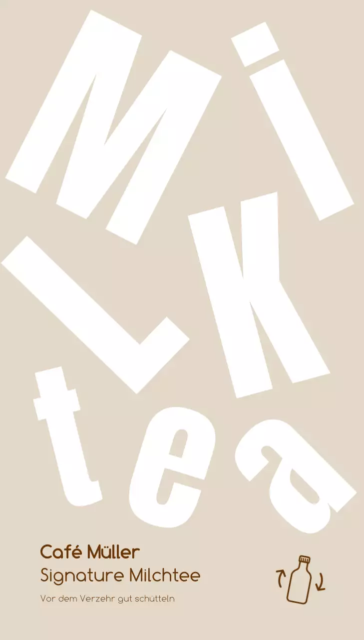 Beige Einfaches Getränkehängertag