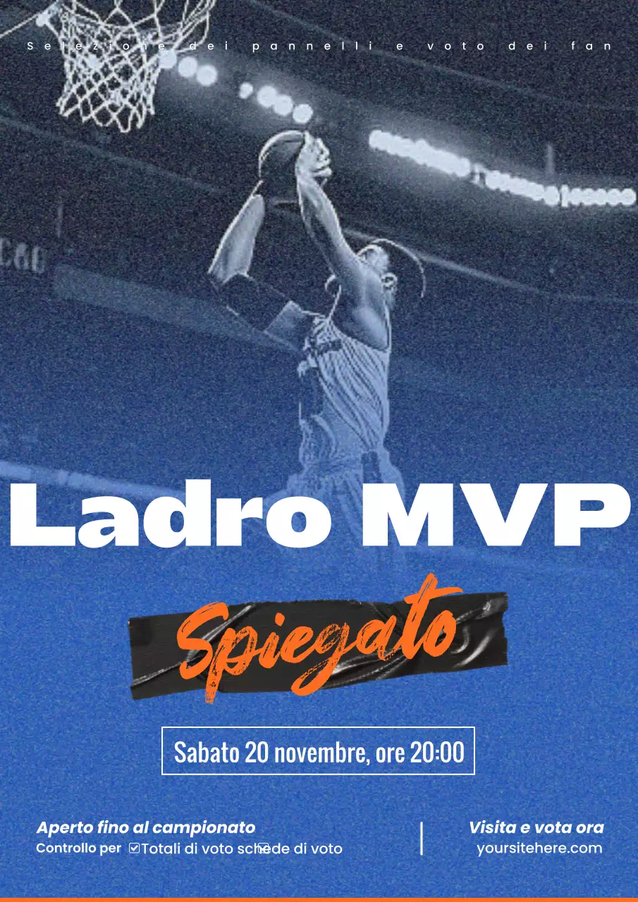 annuncio basket moderno blu