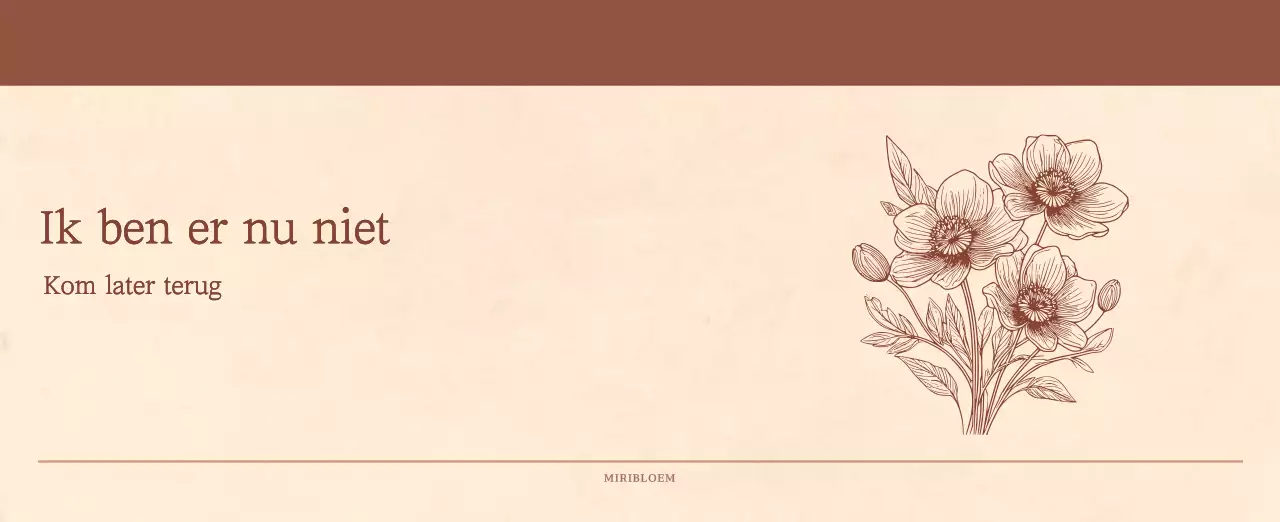 Een sentimentele bloemenkalender in lichtbruin en bruin wollen papierconcept