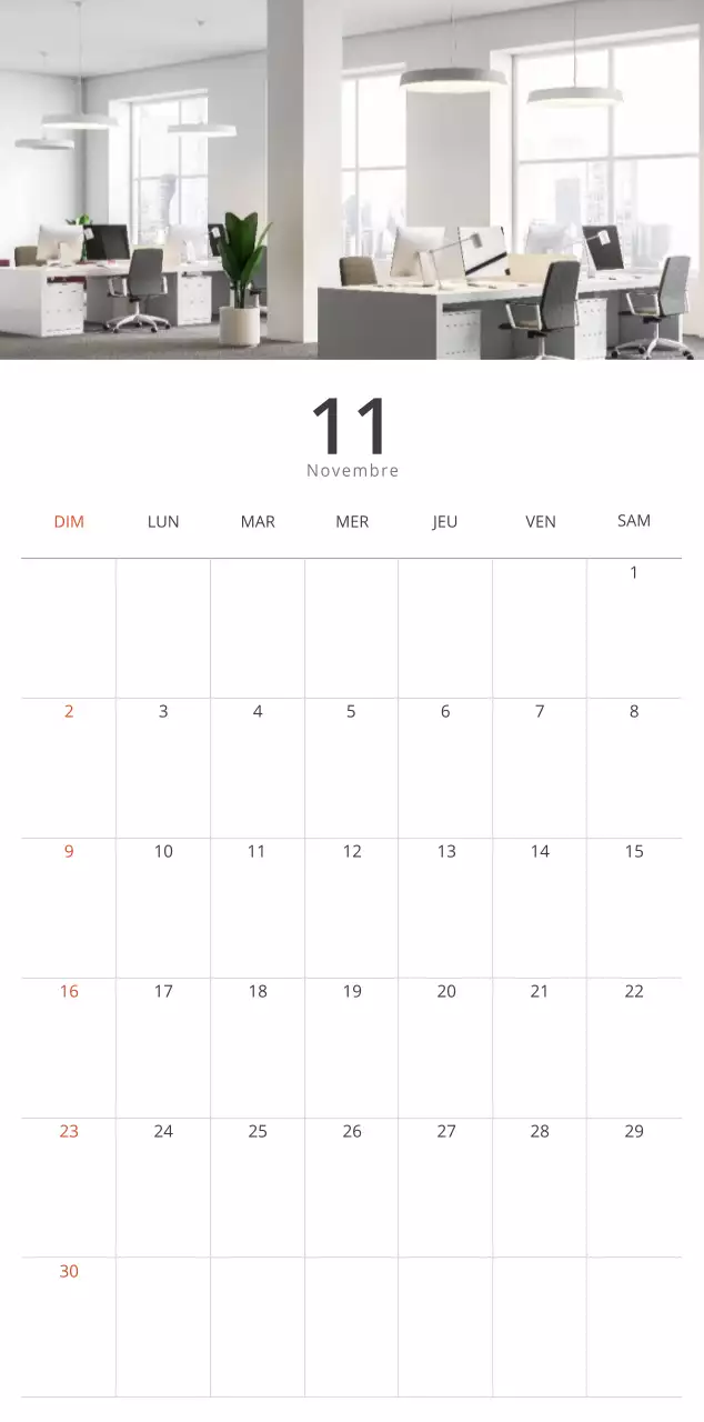 Calendrier intérieur minimaliste beige