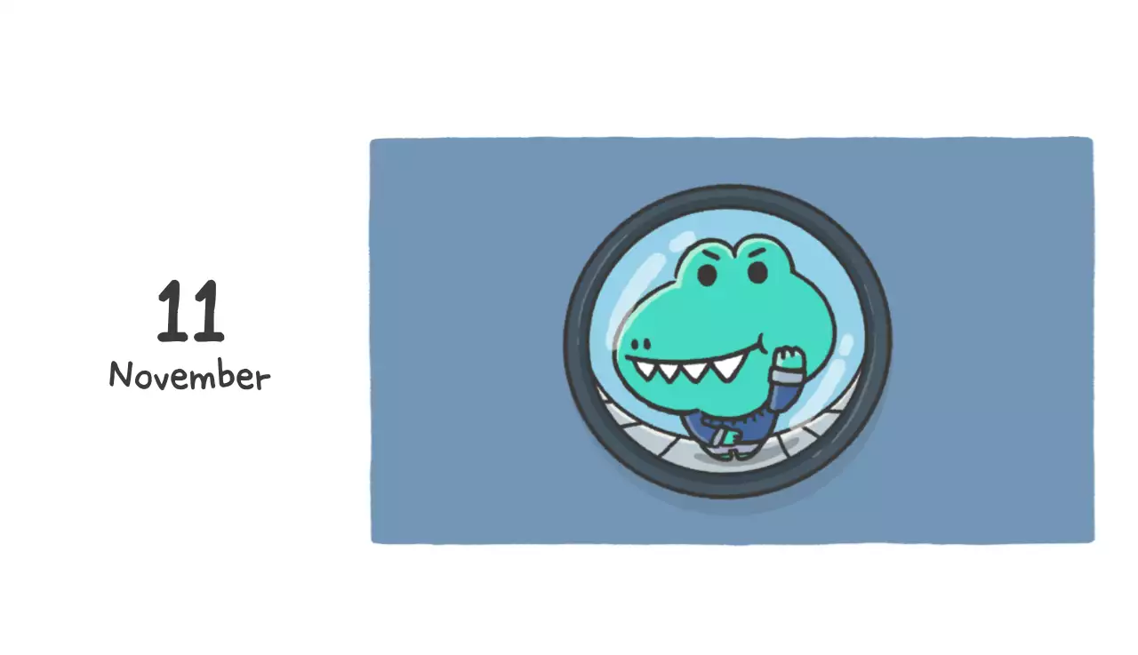 Een kalender met een schattig Ago-illustratieconcept