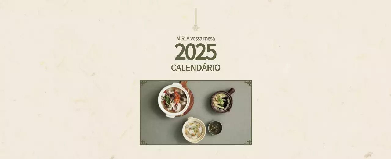 Calendário da alimentação tradicional bege