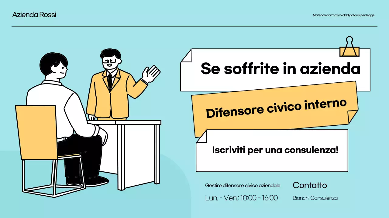 Formazione sulla prevenzione delle molestie sul luogo di lavoro Formazione obbligatoria