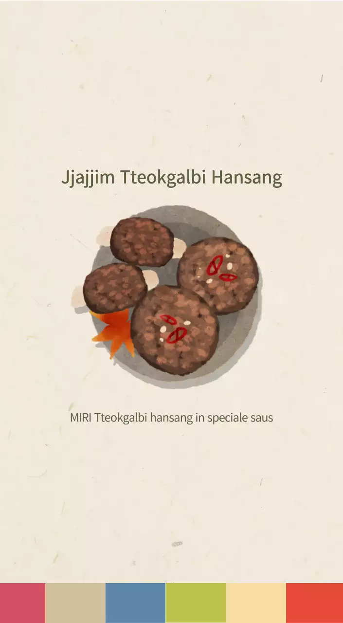 Beige Traditionele Eetkalender