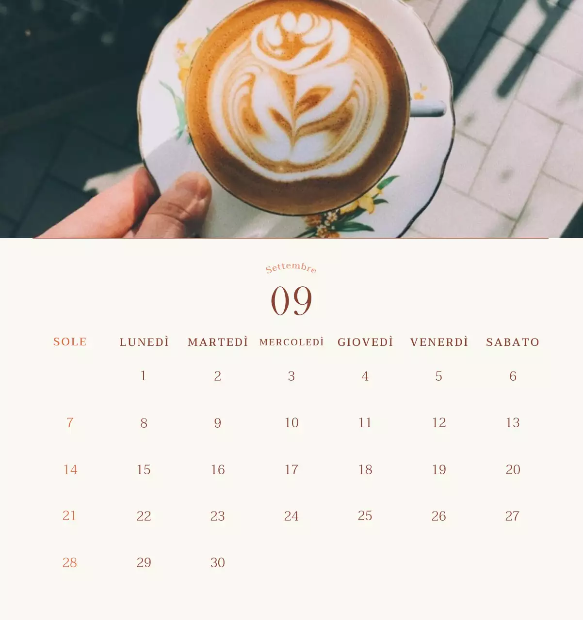 Promuovere il caffè vintage beige