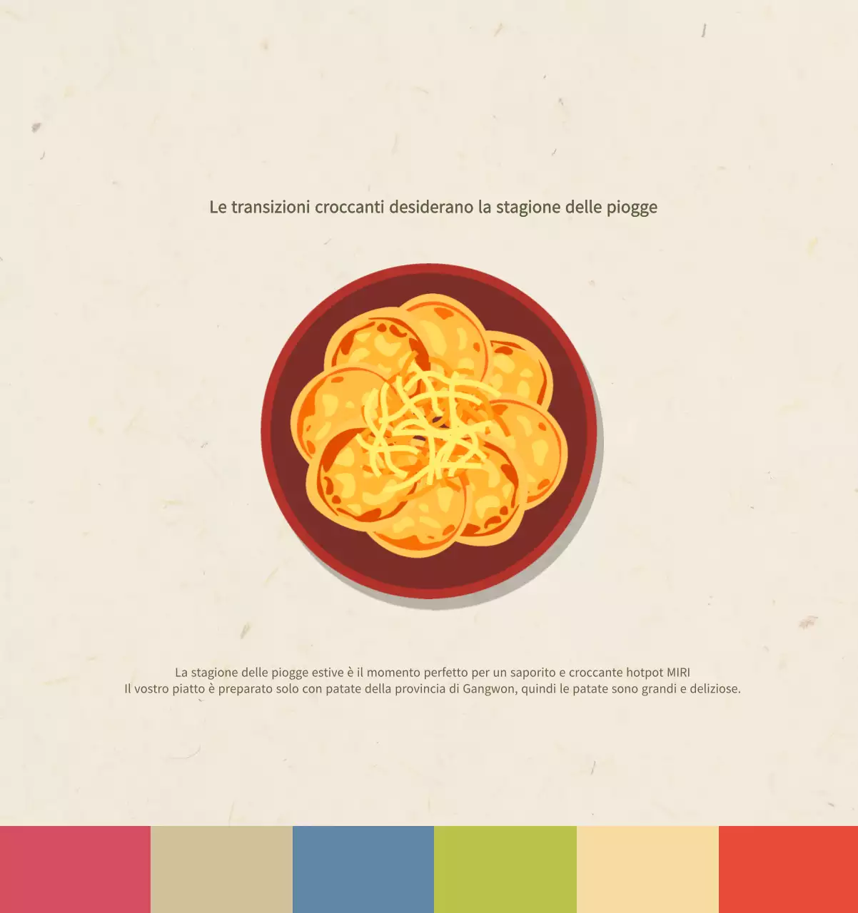 Calendario alimentare tradizionale beige