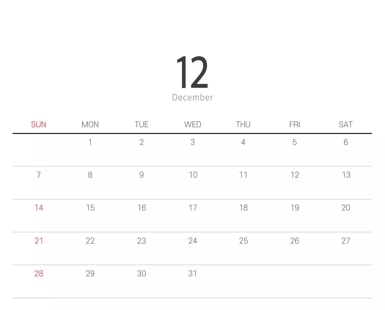 ホワイトのすっきりとしたボタニカルナチュラルカレンダー