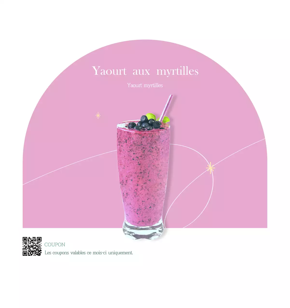 Un calendrier moderne pour les cafés avec des recommandations sur la boisson du mois.