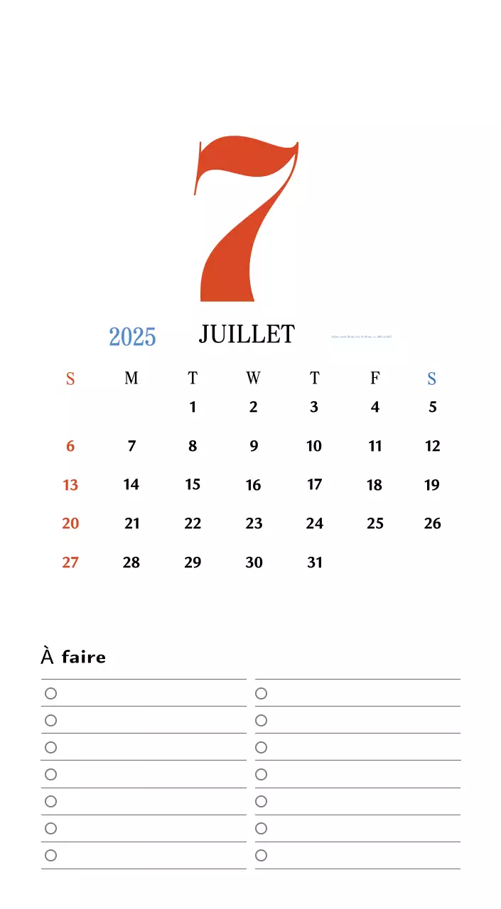 Calendrier de mémoire rétro en rouge