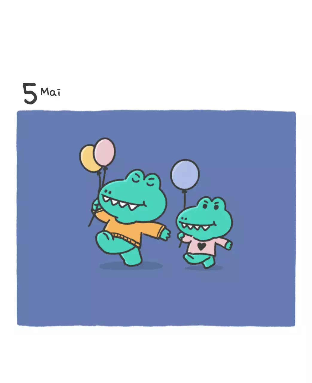 Un calendrier avec un concept d'illustration Ago mignon