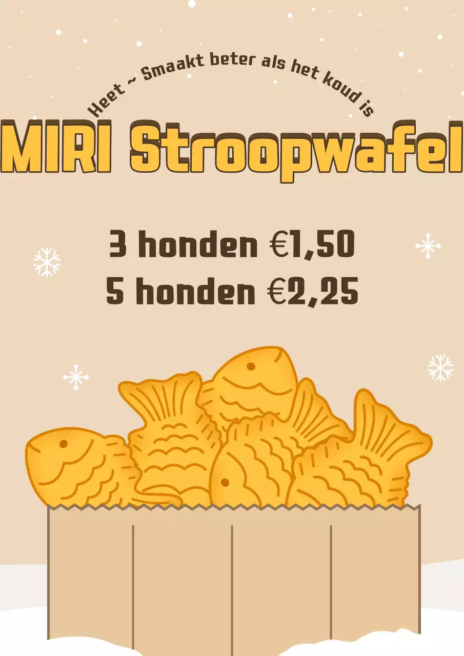 Beige eenvoudige snacks advertentie