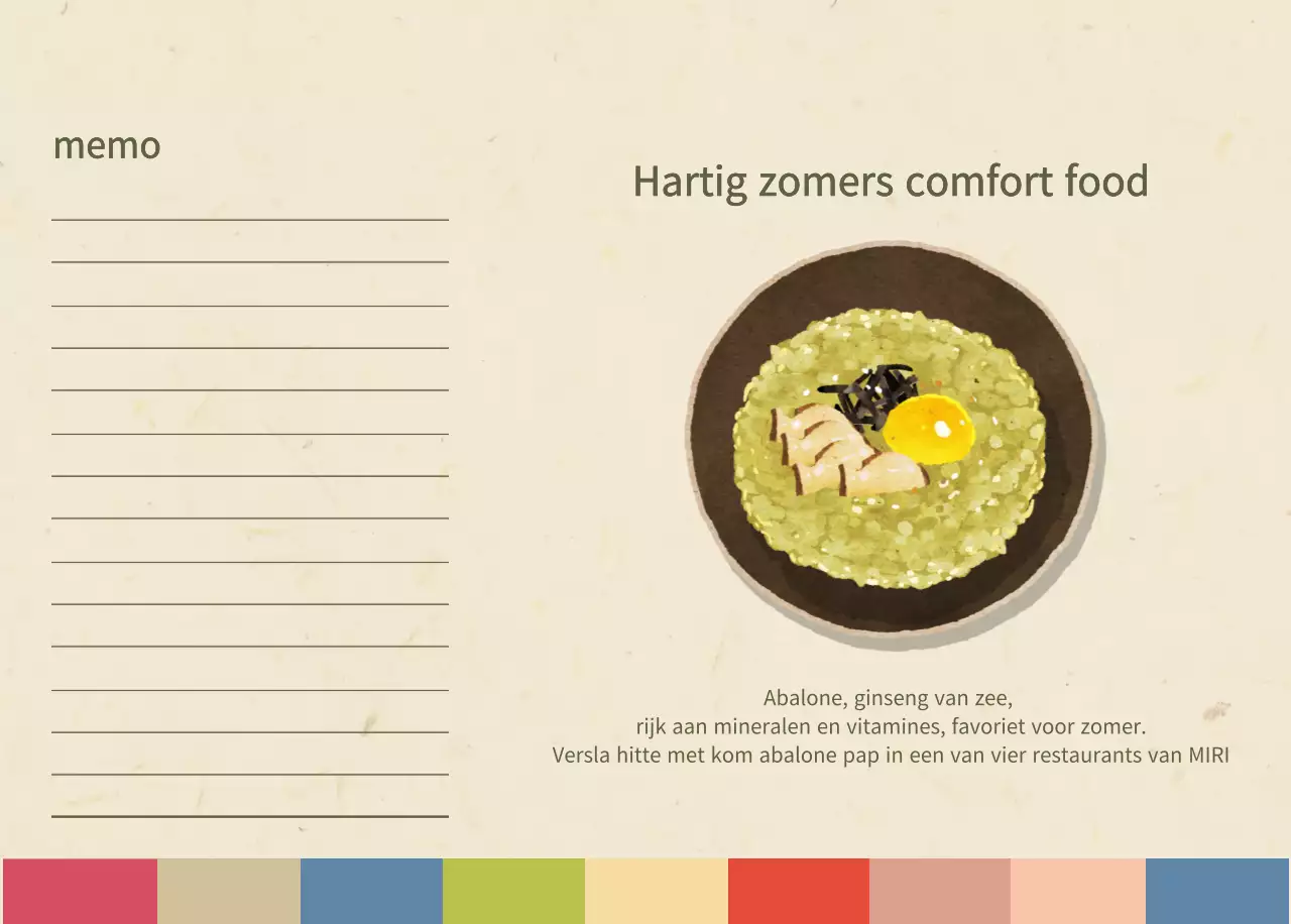 Beige Traditionele Eetkalender