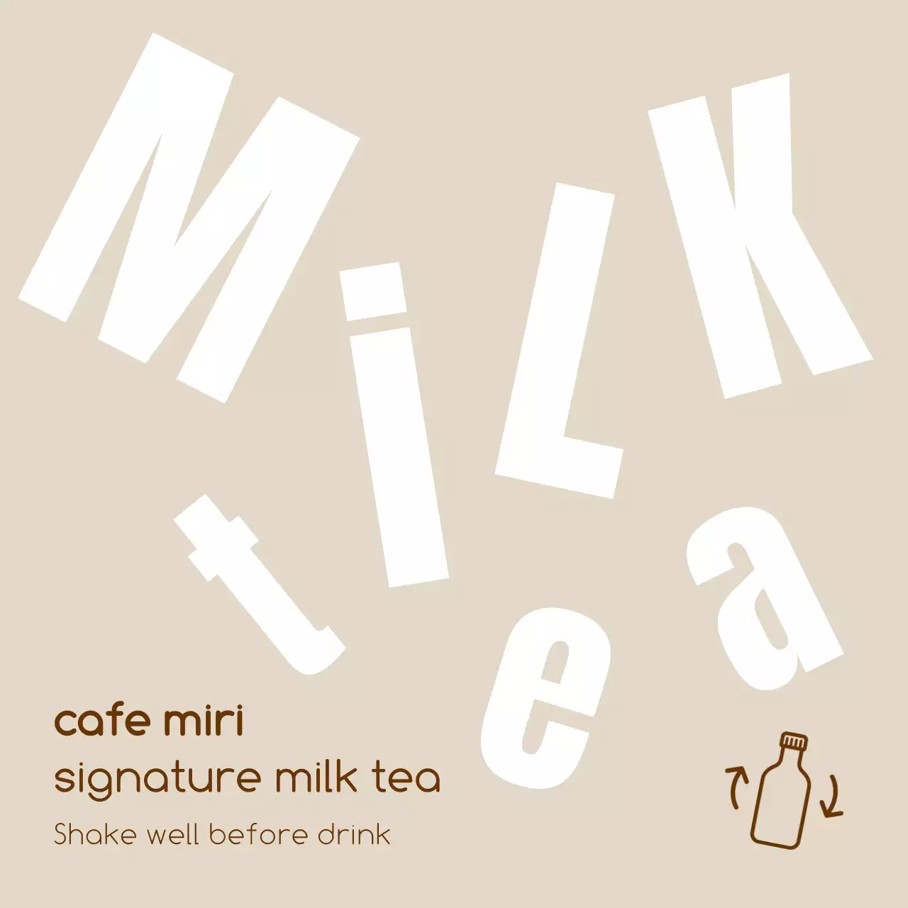 Hangtag Minuman Modern Warna Krem