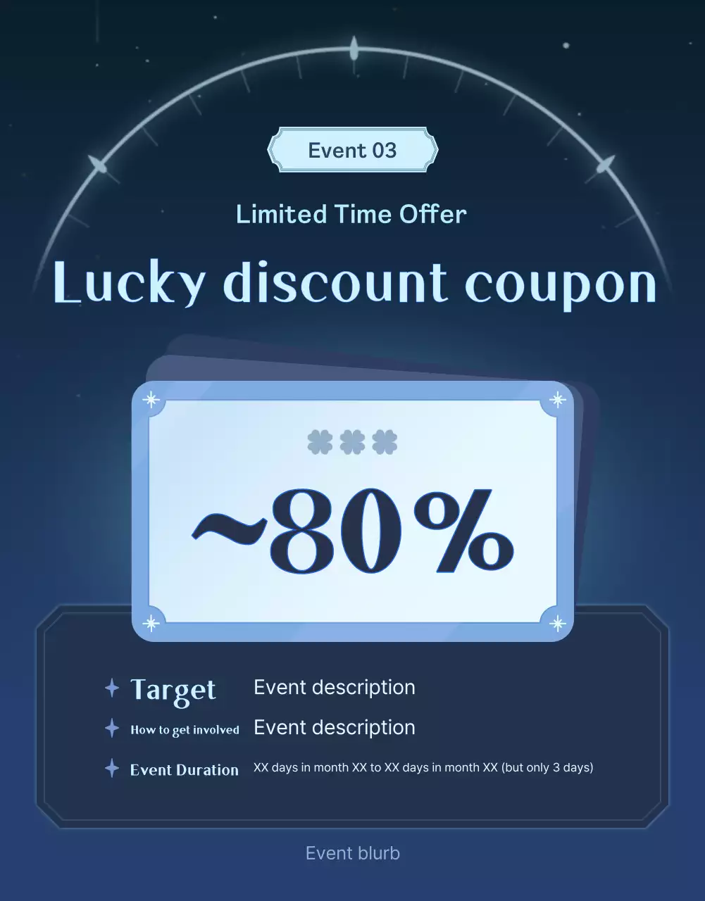 Blue Fantasy Sale Promotion Poster