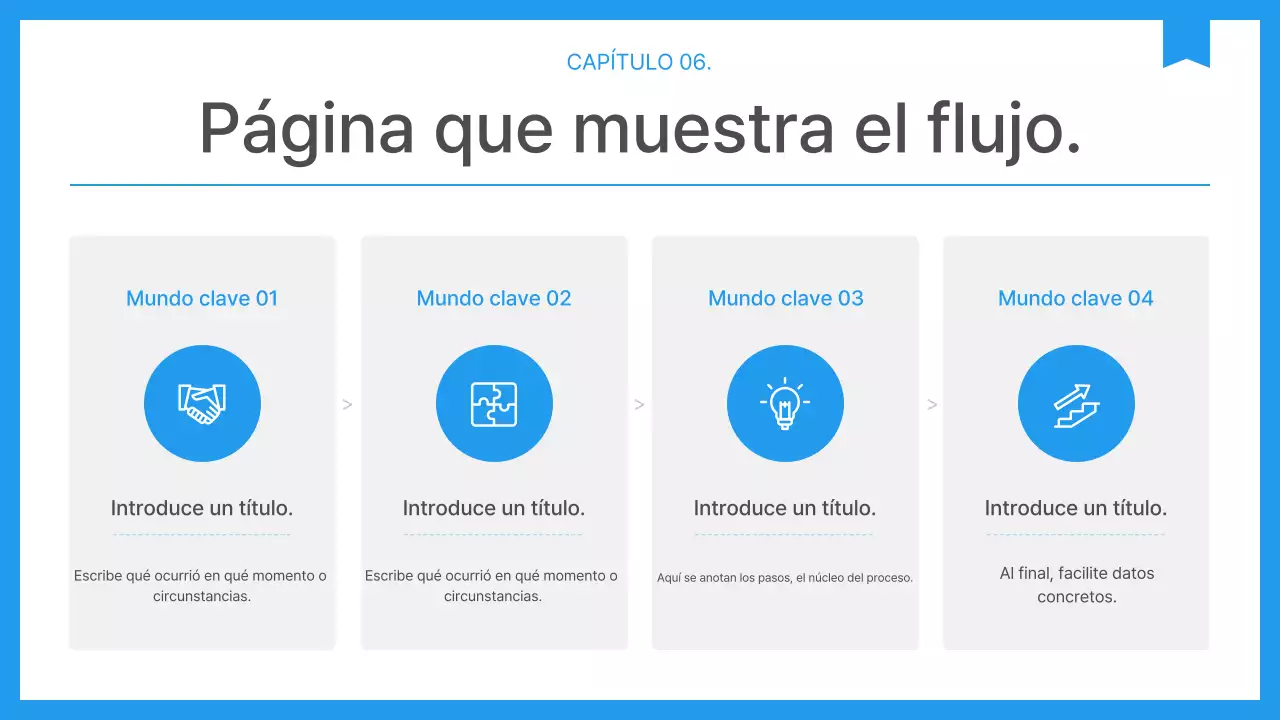 Informe corporativo sencillo en azul y blanco