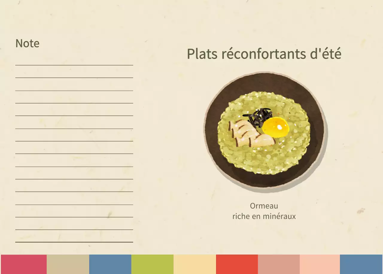 Calendrier de l'alimentation traditionnelle beige