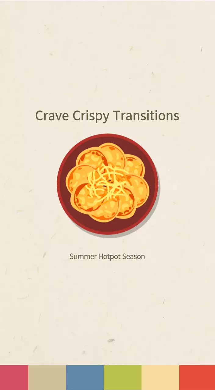 Beige Traditional Food Calendar