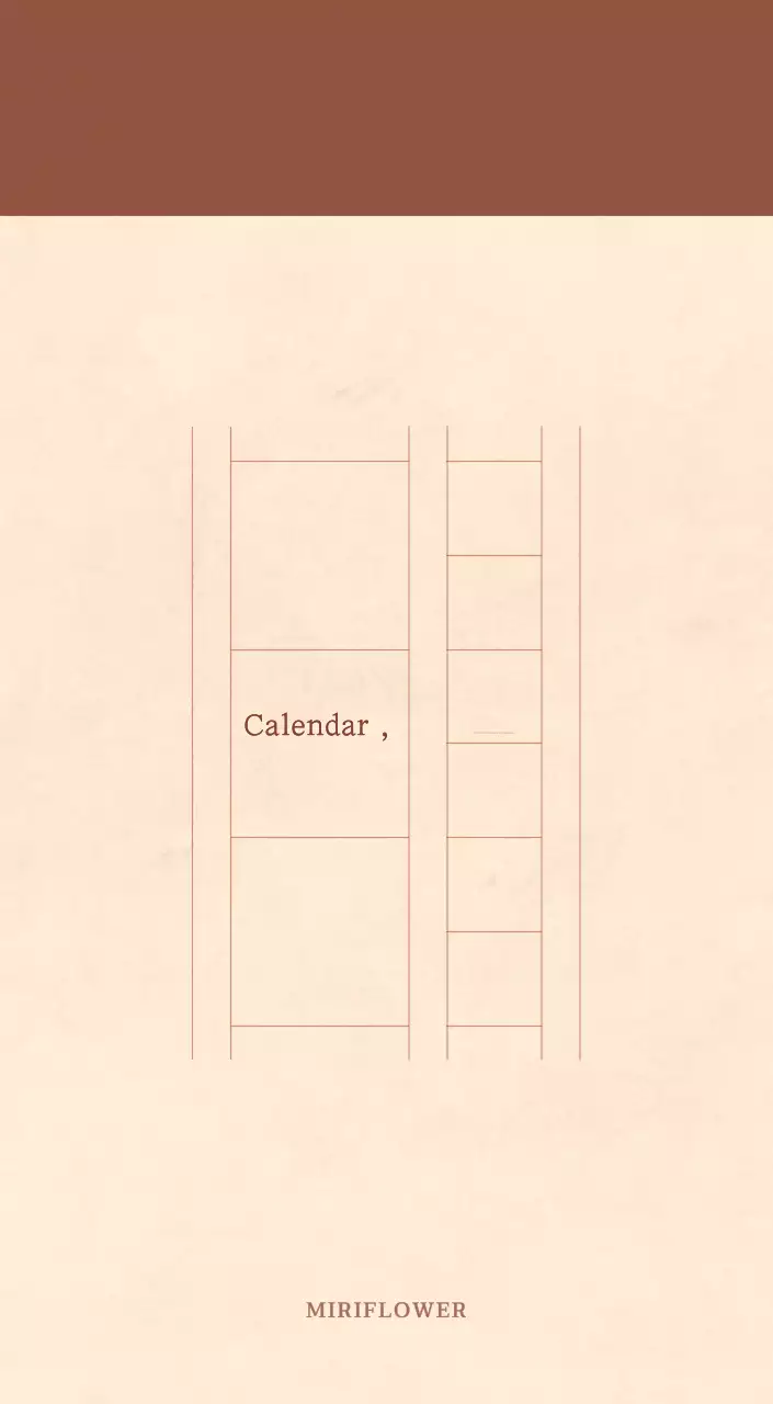 A sentimental florist concept calendar in light brown and brown wax paper