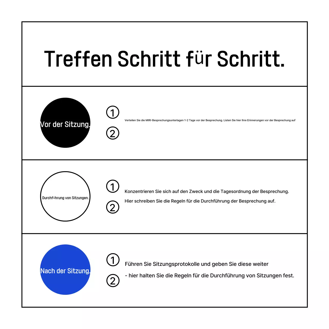 Moderne Geschäftstreffen in blauem Newsletter