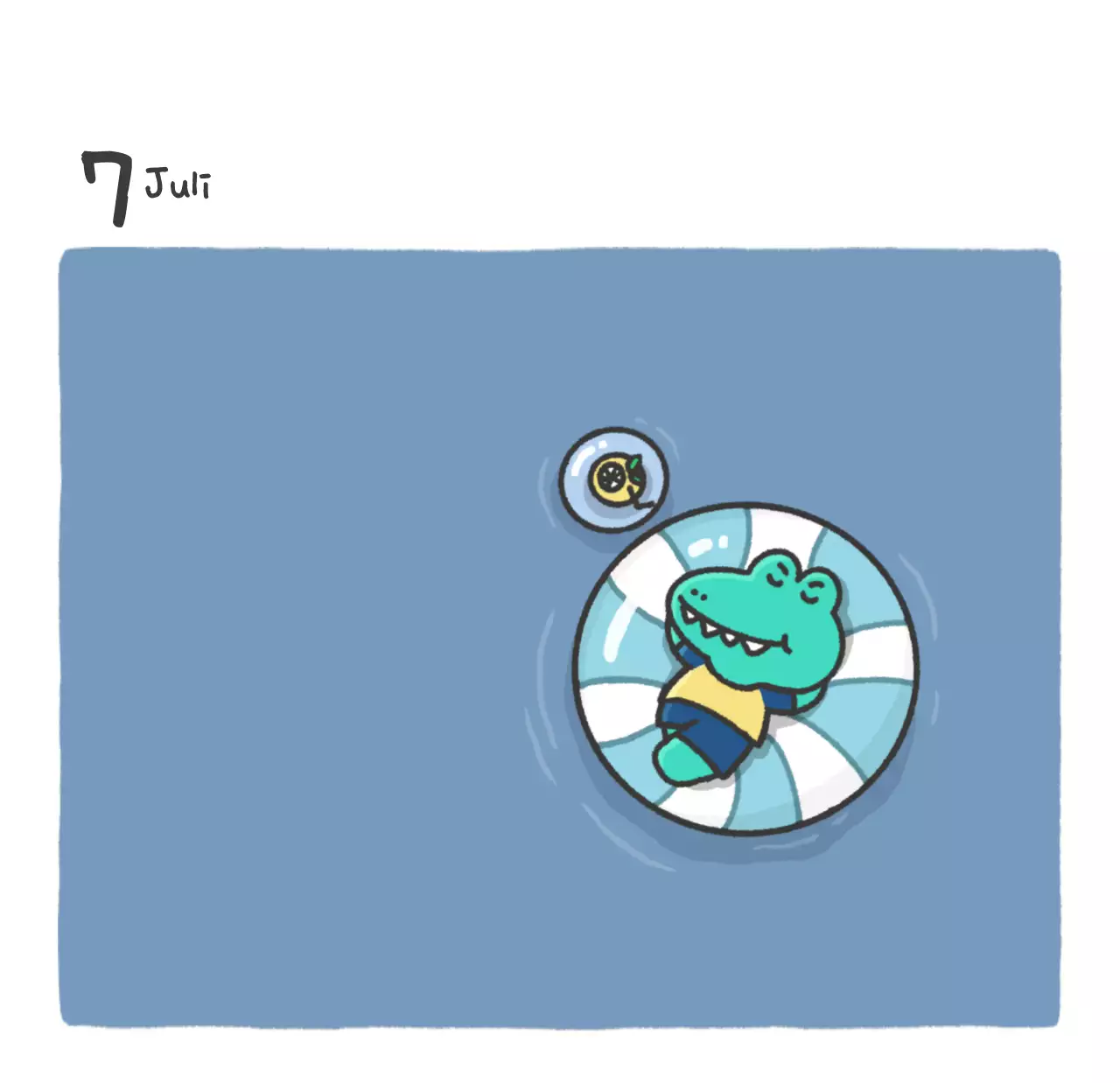 Ein Kalender mit einem niedlichen Ago-Illustrationskonzept