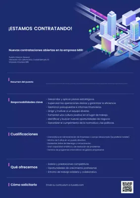 anuncio de contratación blue modern
