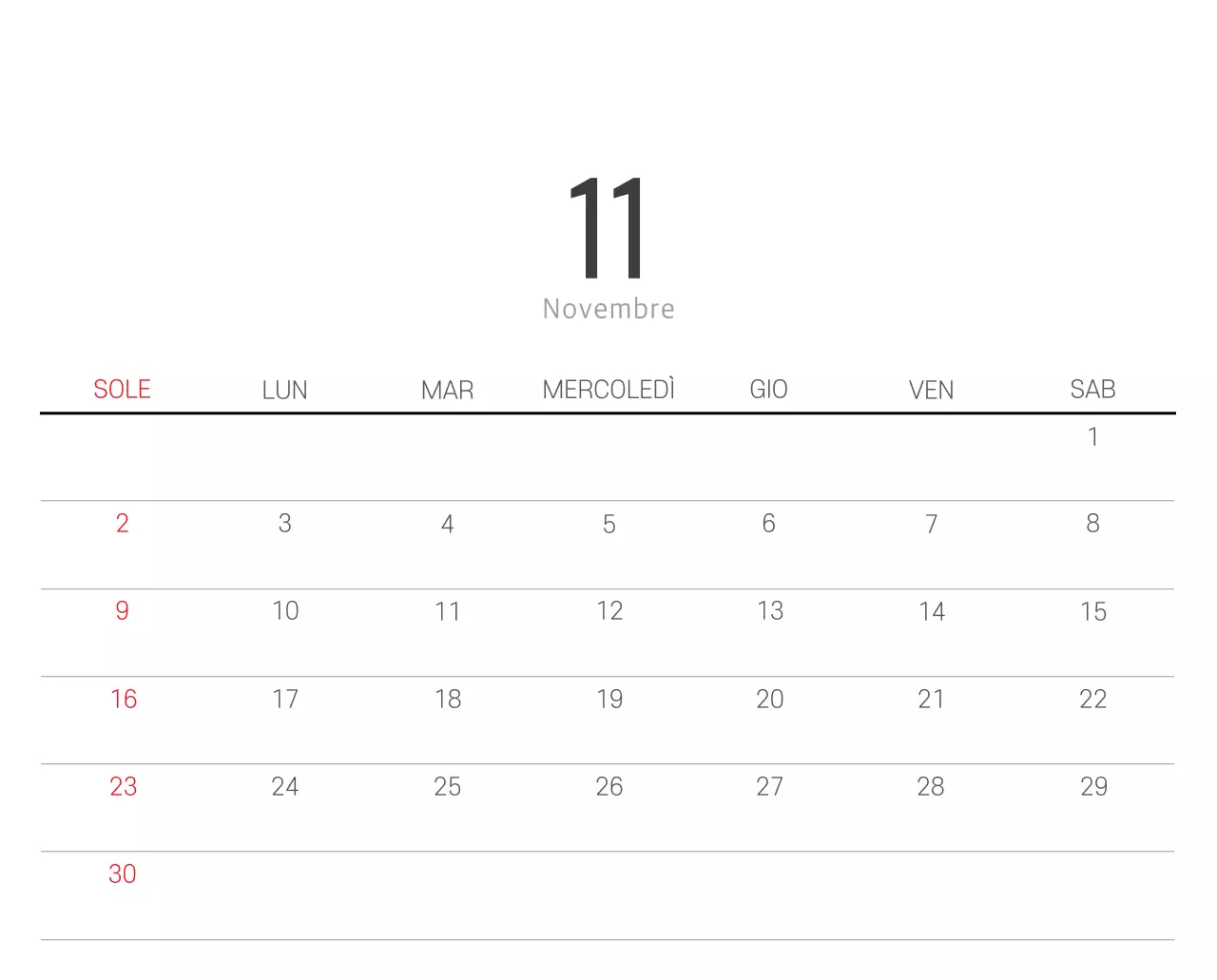 Calendario botanico naturale bianco e pulito