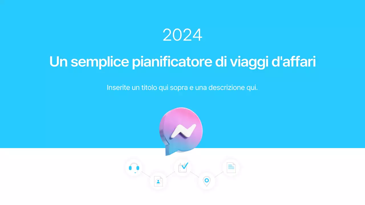 Descrizione del viaggio d'affari minimalista blu chiaro