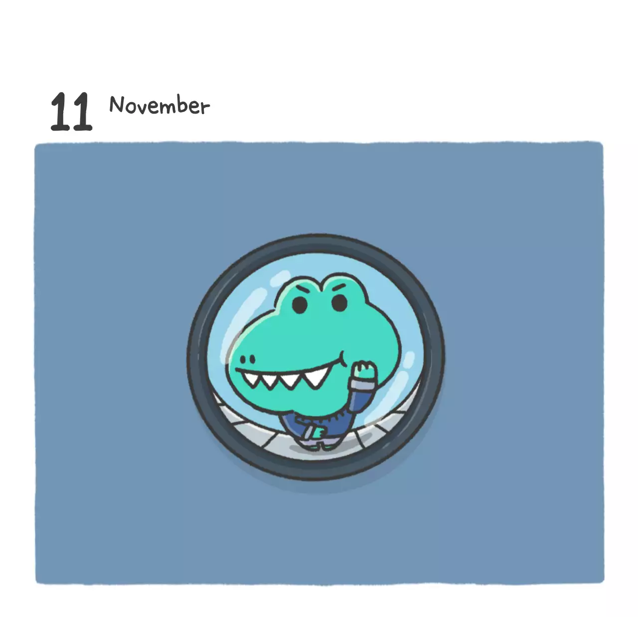 Ein Kalender mit einem niedlichen Ago-Illustrationskonzept