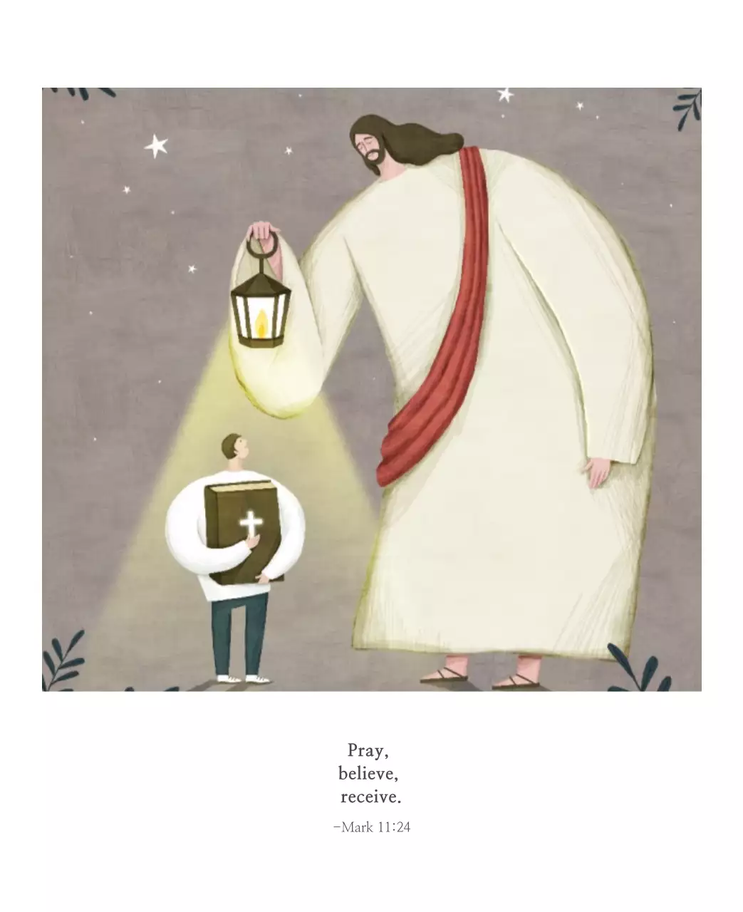 Ilustrasi gereja yang bersih dengan warna pastel