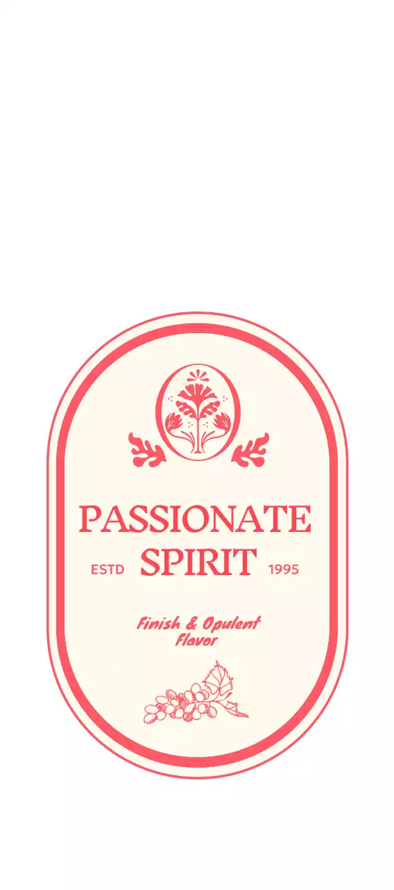 Red vintage design logo