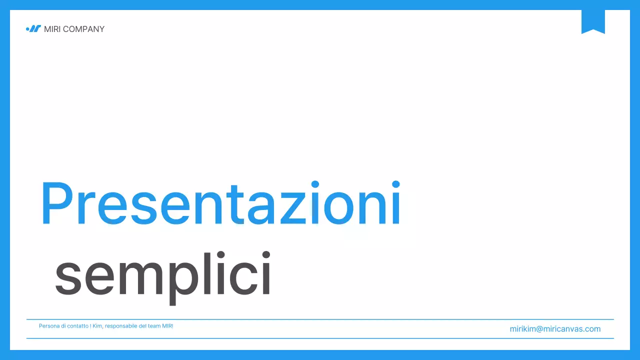 Semplice relazione aziendale in blu e bianco