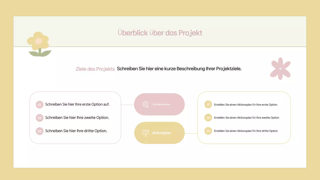 Planung eines beigen und einfachen Projektvorschlags