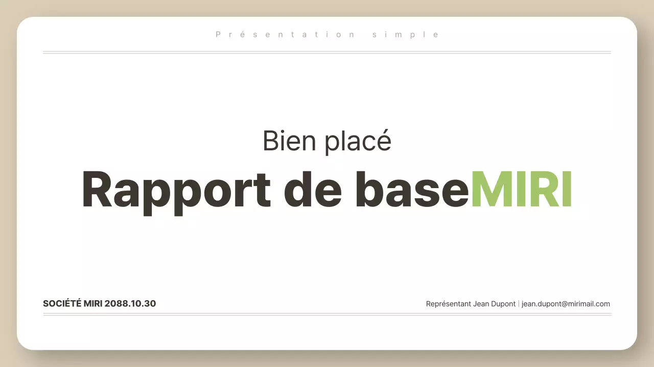 Description du rapport de nettoyage beige