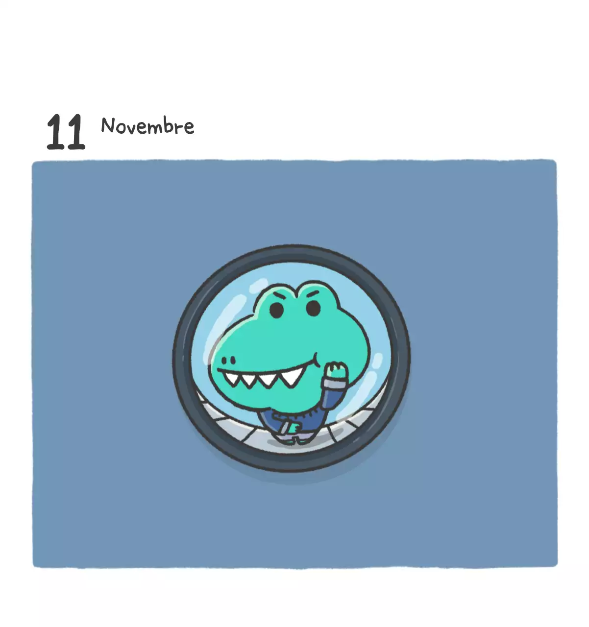 Un calendario con un simpatico concetto di illustrazione di Ago