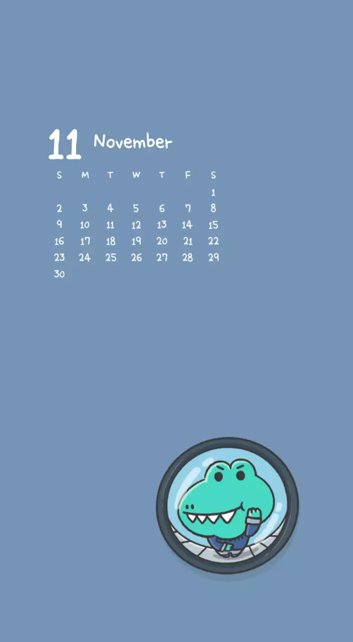 Een kalender met een schattig Ago-illustratieconcept