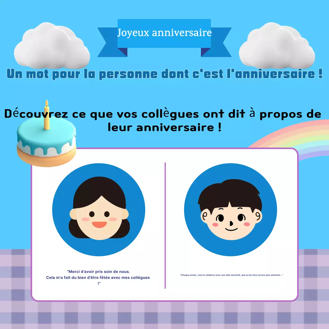 Un anniversaire bleu clair
