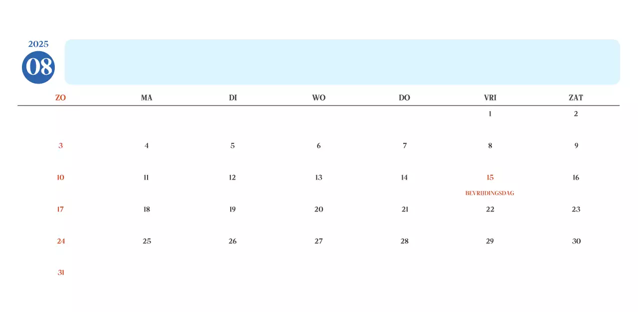 Blauwe moderne ziekenhuiskalender